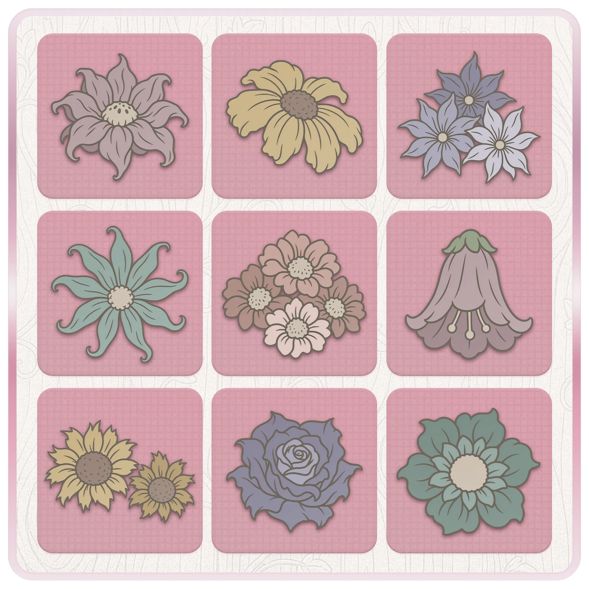 Haunted Flowers SVG and PNG clipart collection featuring whimsical roses, sunflowers, wildflowers and gothic woodland flower designs.