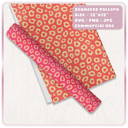 Red and gold seamless leopard print digital paper mockup for wrapping paper, sublimation, scrapbook paper and printable craft designs.