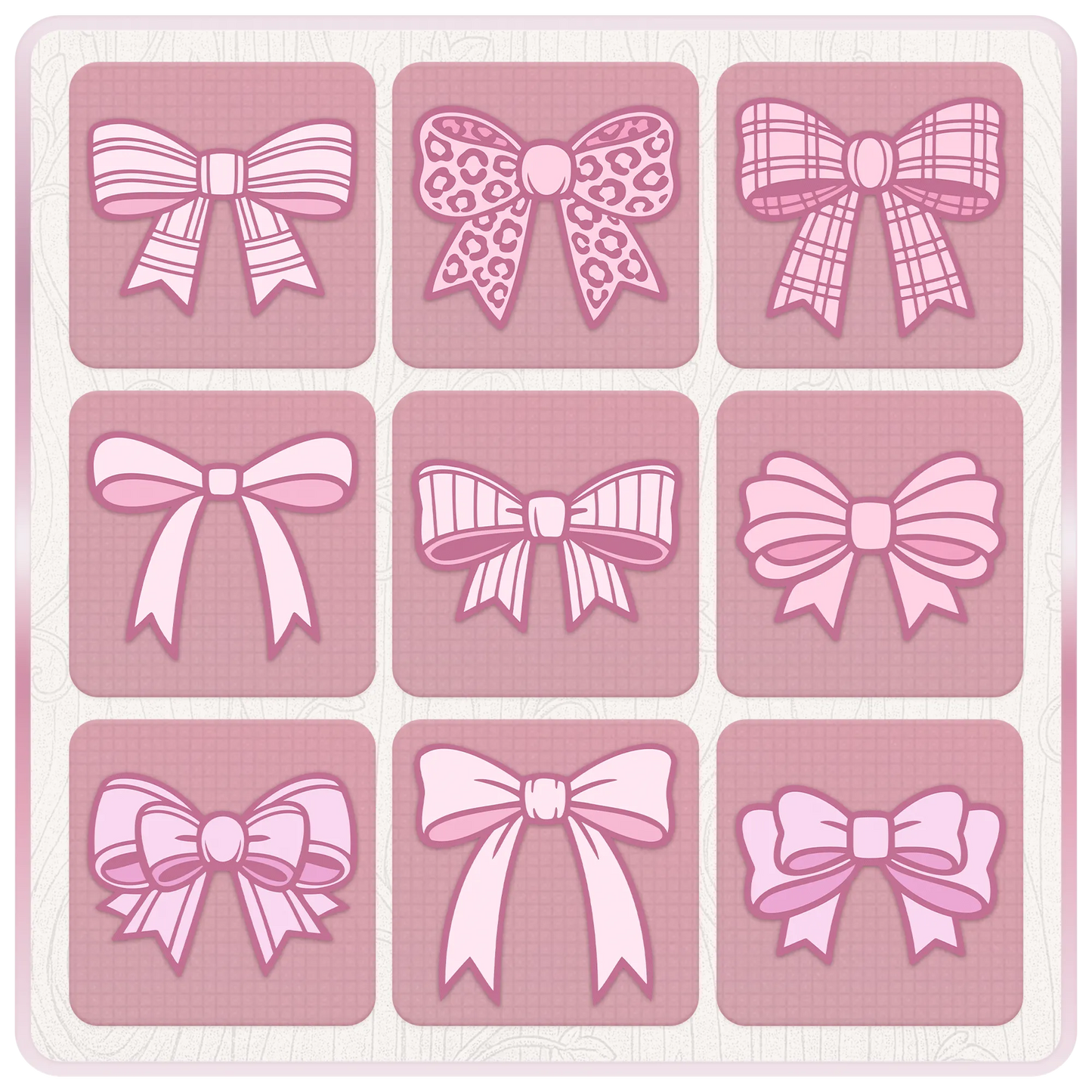 Pink bow SVG and PNG bundle preview featuring ribbon cut files for Cricut projects, sublimation designs and handmade crafts.