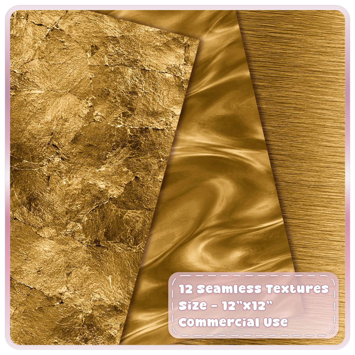 Antique bronze metallic digital paper textures showing distressed foil, smooth bronze satin and brushed metal finishes