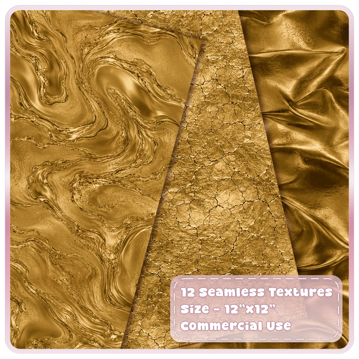 Antique bronze marble digital paper with cracked metallic texture and shiny folded bronze foil backgrounds