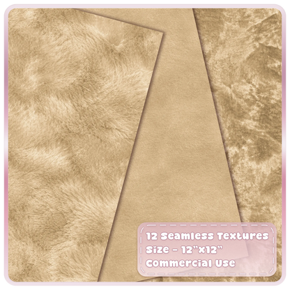 Champagne gold seamless velvet digital papers featuring plush, smooth and crushed luxury fabric textures