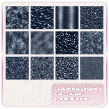 Preview grid of 12 seamless black chrome metallic JPG textures featuring foil, brushed, distressed and glossy finishes.