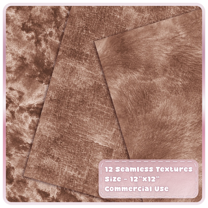 Luxury mocha brown velvet texture overlays with crushed, brushed and distressed seamless fabric finishes
