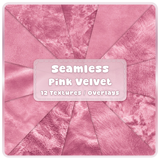 Seamless pink velvet textures and overlays bundle with 12 luxury blush pink fabric digital papers