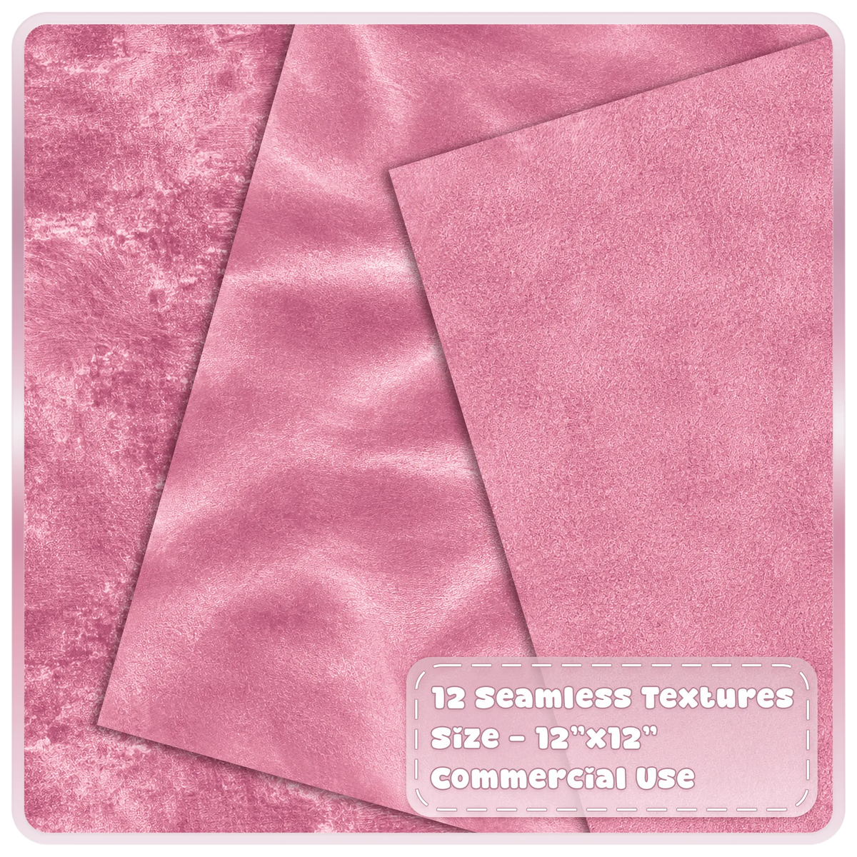 Pink seamless velvet backgrounds featuring smooth silky brushed and distressed luxury fabric textures
