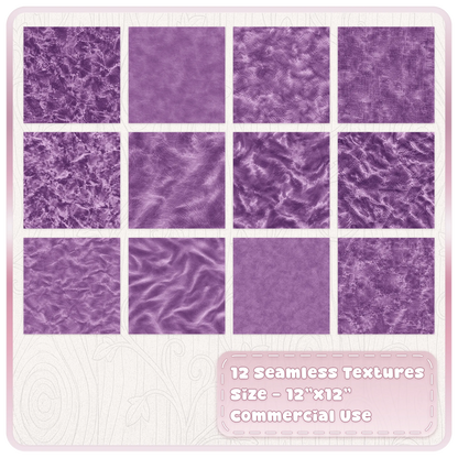12 seamless plum velvet digital papers featuring crushed brushed plush smooth and distressed fabric textures