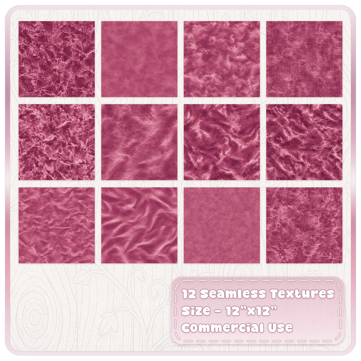 12 seamless wine velvet digital papers featuring crushed brushed plush smooth and distressed fabric textures