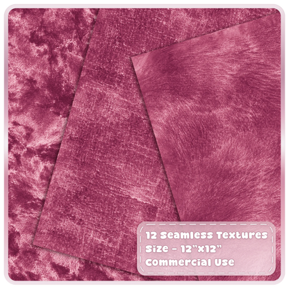 Luxury wine velvet digital papers with distressed crushed and brushed seamless burgundy fabric textures