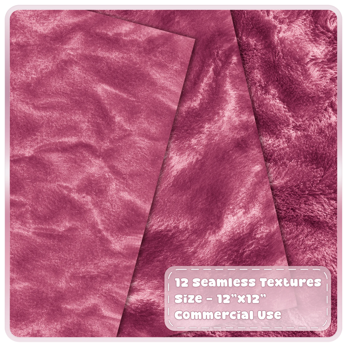 Seamless wine velvet textures and overlays with soft plush crushed and shimmering berry fabric finishes