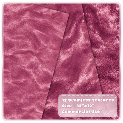 Seamless wine velvet textures and overlays with soft plush crushed and shimmering berry fabric finishes