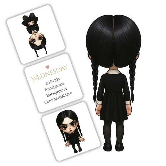 Wednesday Clipart Pack - 20 PNGs