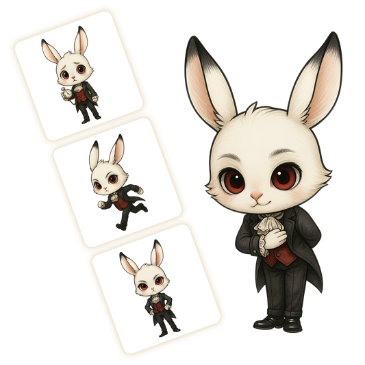 White Rabbit Clipart Pack - 20 PNGs