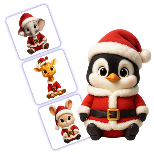 Santa Animals Clipart Pack - 20 PNGs