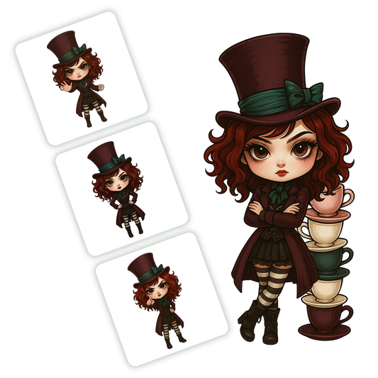 Mad Hatter Girl Clipart Pack - 20 PNGs
