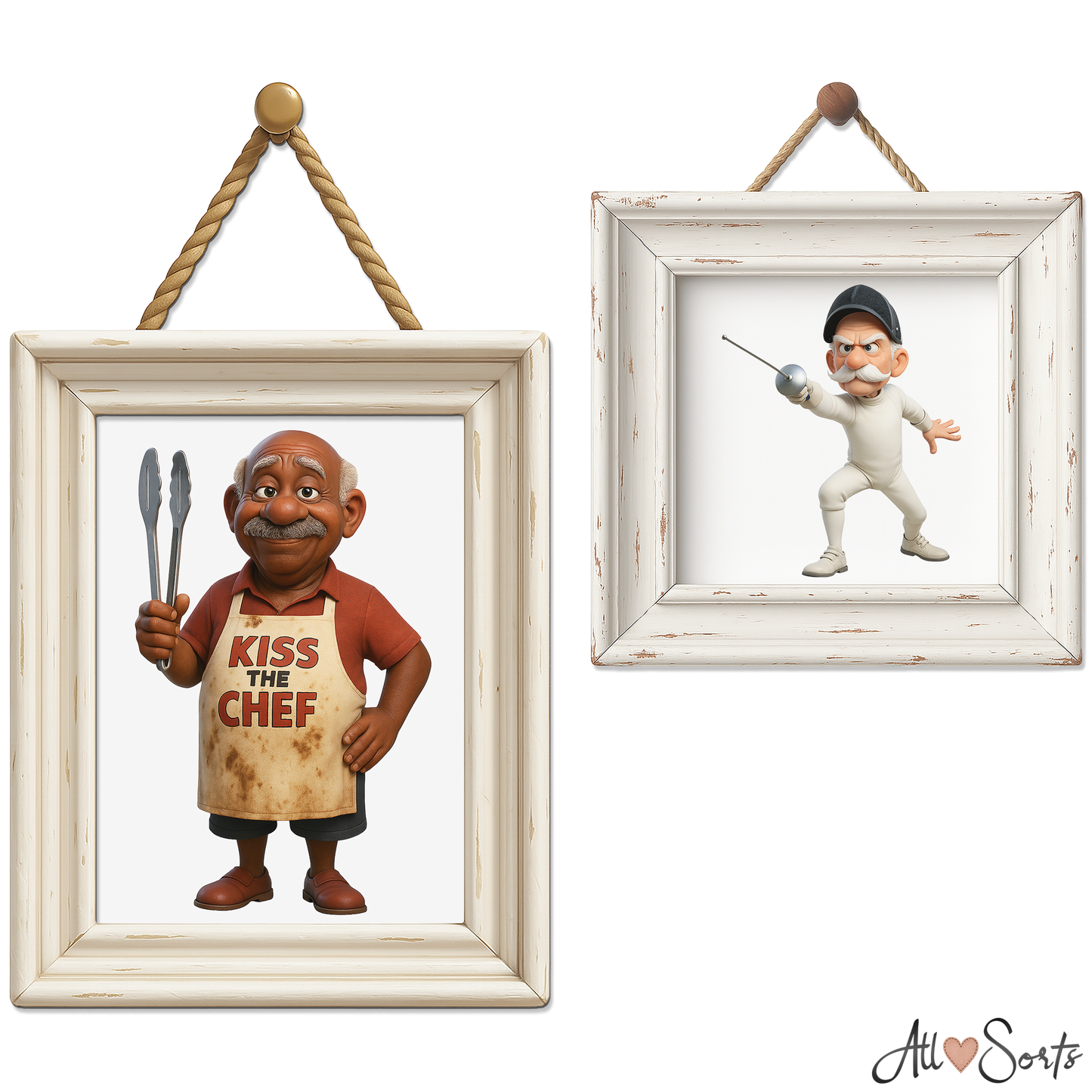 Quirky Grandpas Clipart Pack - 40 PNGs