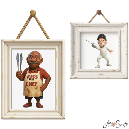 Quirky Grandpas Clipart Pack - 40 PNGs