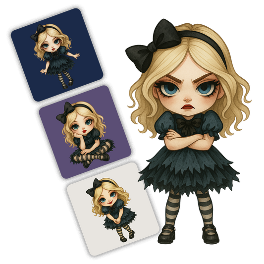 Midnight Porcelain Alice Clipart Pack - 20 PNGs