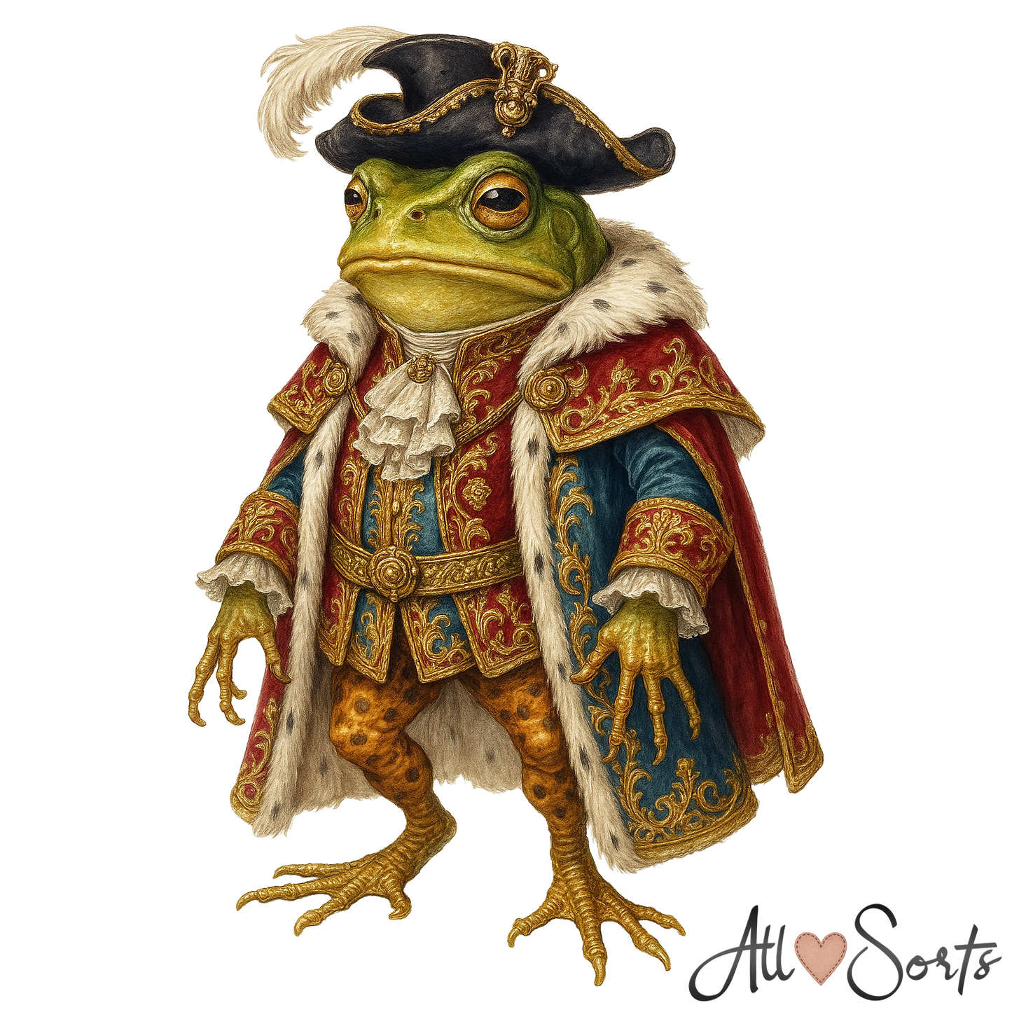Fairytale Frogs FREEBIE Clipart Pack - 10 PNGs