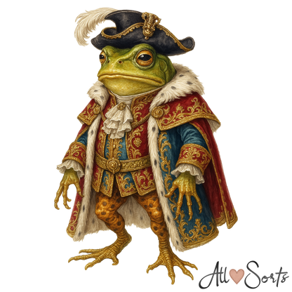 Fairytale Frogs FREEBIE Clipart Pack - 10 PNGs