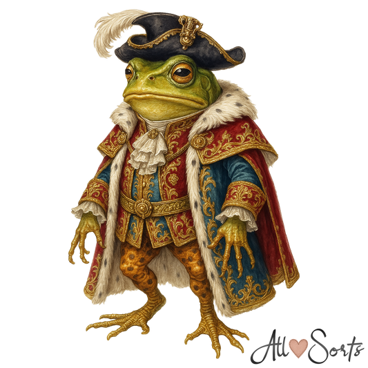 Fairytale Frogs FREEBIE Clipart Pack - 10 PNGs