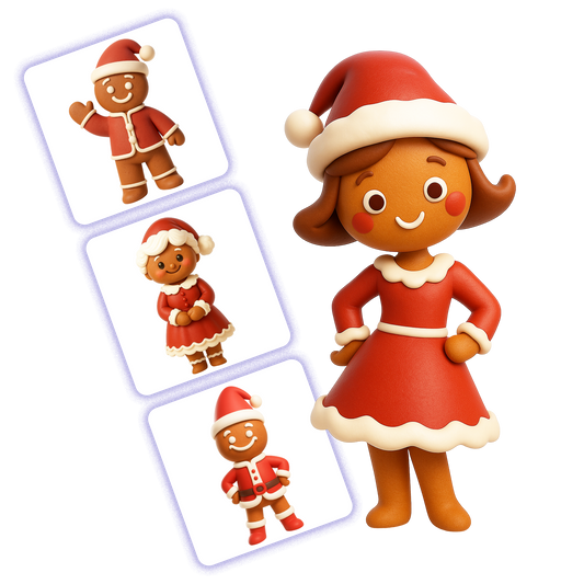 Gingerbread Men Clipart Pack - 20 PNGs