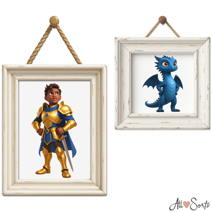 Quirky Dragons & Knights Clipart Pack - 40 PNGs