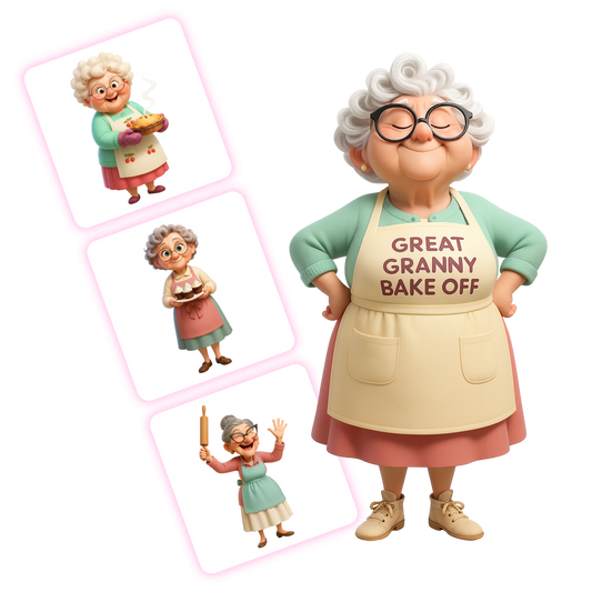 Granny Bakers Clipart Pack – 20 PNGs