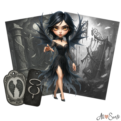 Fallen Angels Digital Scrapbook Pack - 60 Pieces