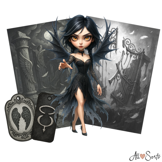 Fallen Angels Digital Scrapbook Pack - 60 Pieces