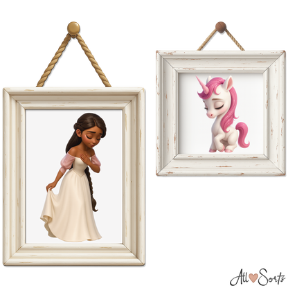 Cute Unicorns & Princesses Clipart Pack - 45 PNGs
