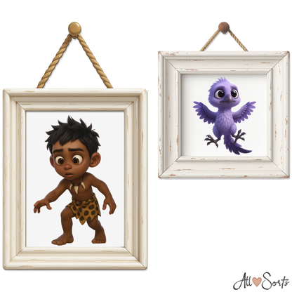 Quirky Dinosaurs & Cavemen Clipart Pack - 40 PNGs