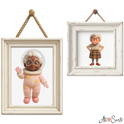 Quirky Grandmas Clipart Pack - 40 PNGs
