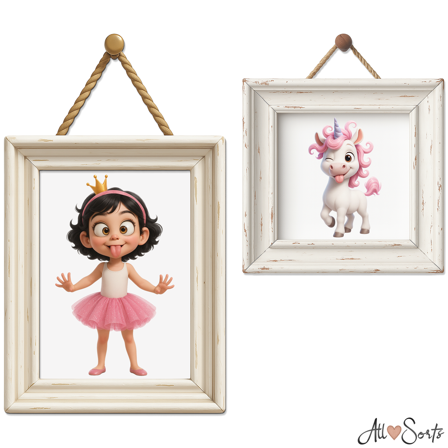 Cute Unicorns & Princesses Clipart Pack - 45 PNGs