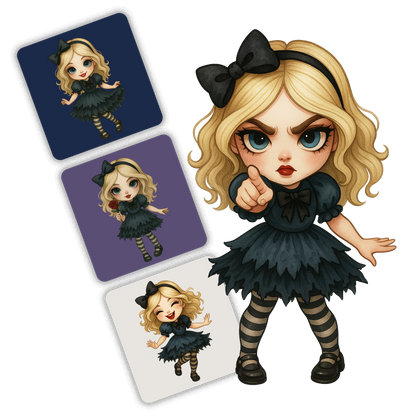 Midnight Porcelain Alice Clipart Pack - 20 PNGs