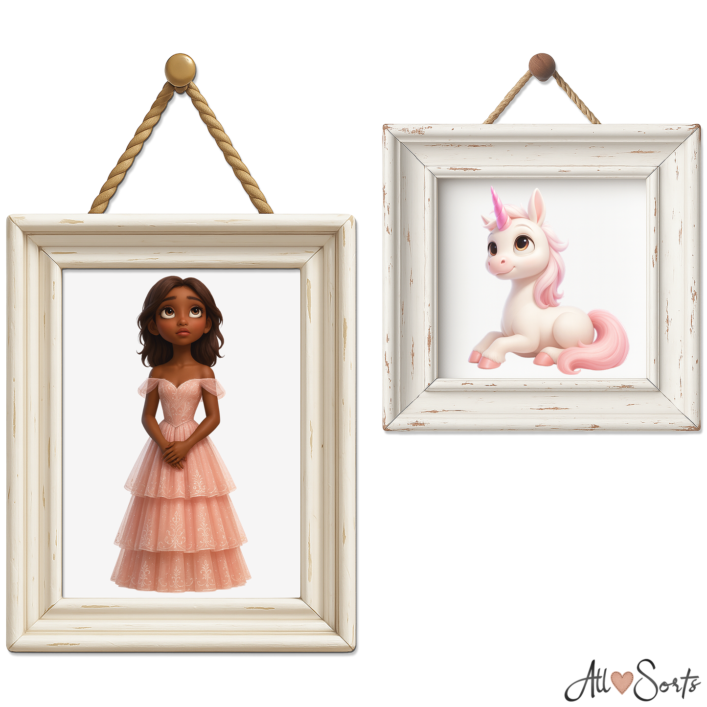 Cute Unicorns & Princesses Clipart Pack - 45 PNGs