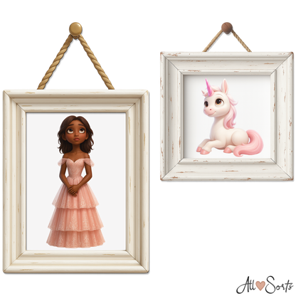 Cute Unicorns & Princesses Clipart Pack - 45 PNGs