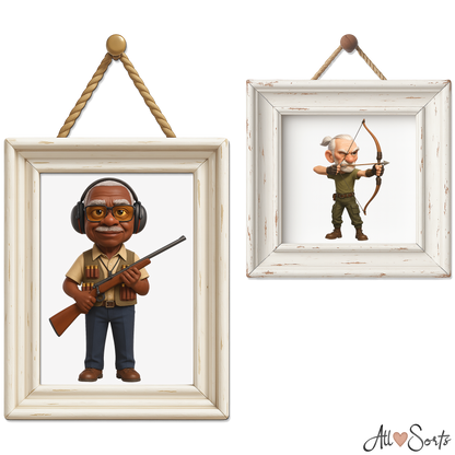 Quirky Grandpas Clipart Pack - 40 PNGs