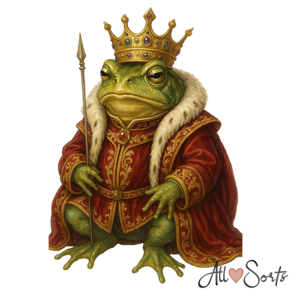 Fairytale Frogs FREEBIE Clipart Pack - 10 PNGs