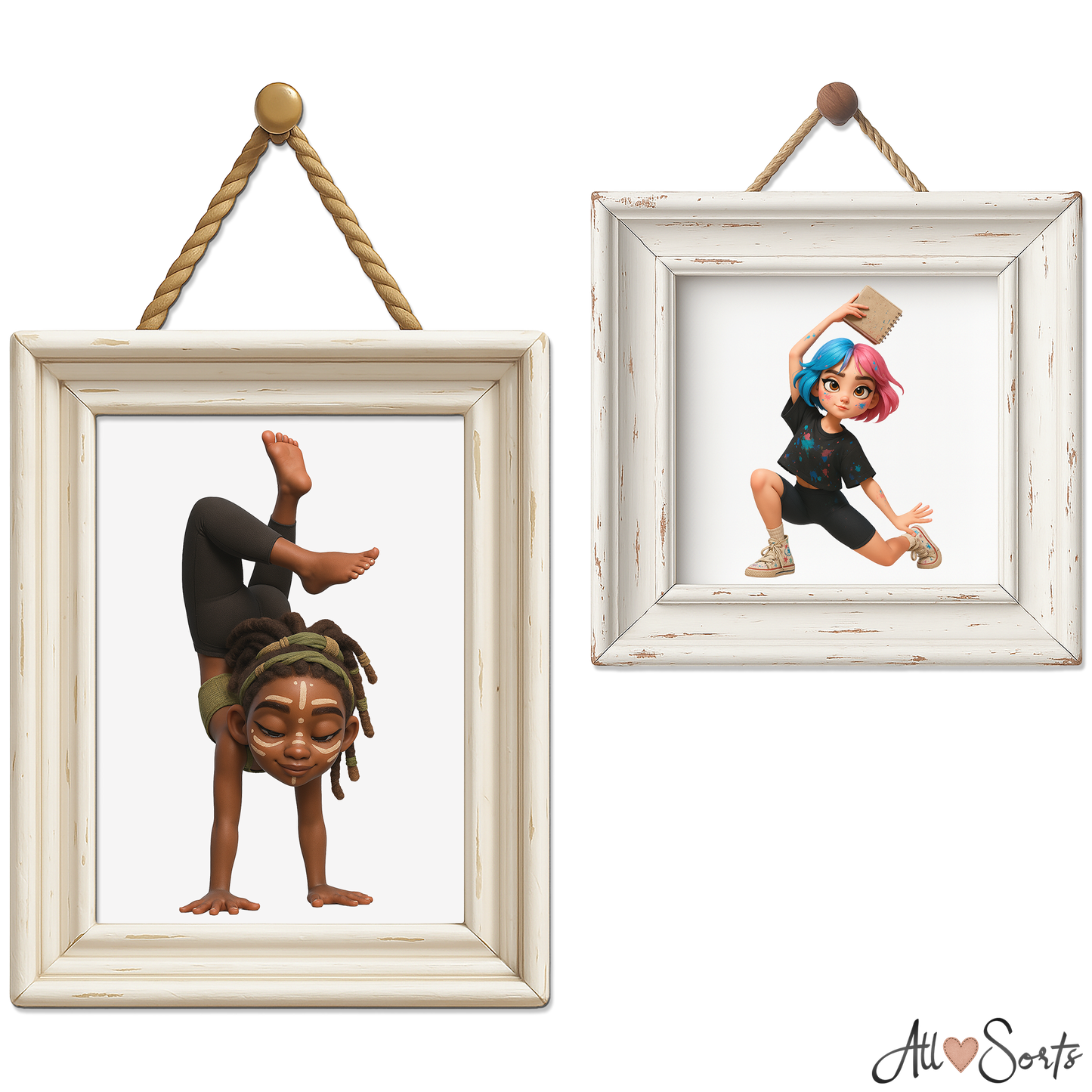 Quirky Gym Girls Clipart Pack - 50 PNGs