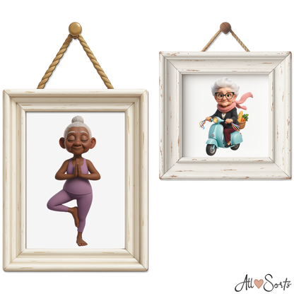 Quirky Grandmas Clipart Pack - 40 PNGs