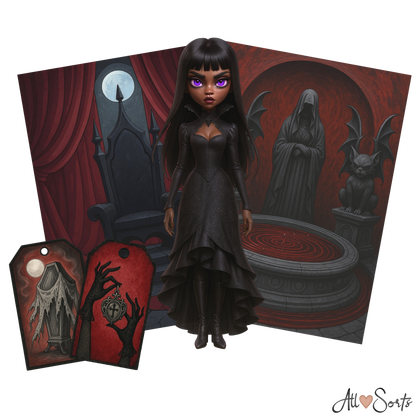 Vampire Queens Digital Scrapbook Pack - 60 Pieces