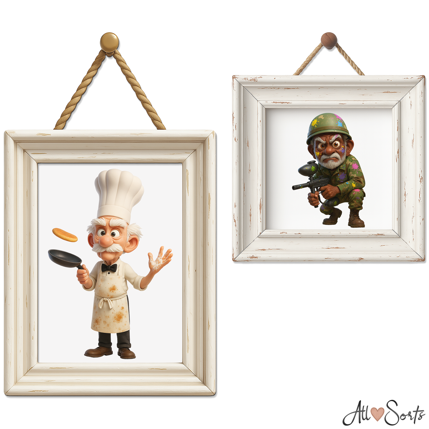 Quirky Grandpas Clipart Pack - 40 PNGs