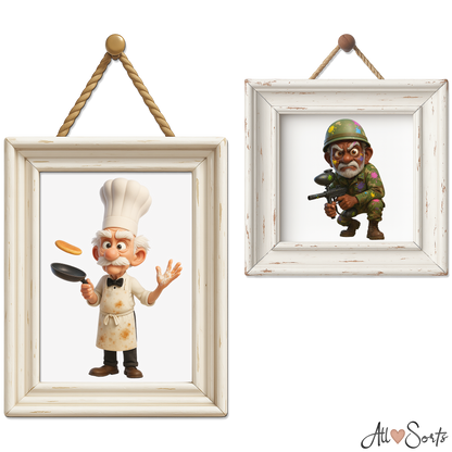 Quirky Grandpas Clipart Pack - 40 PNGs