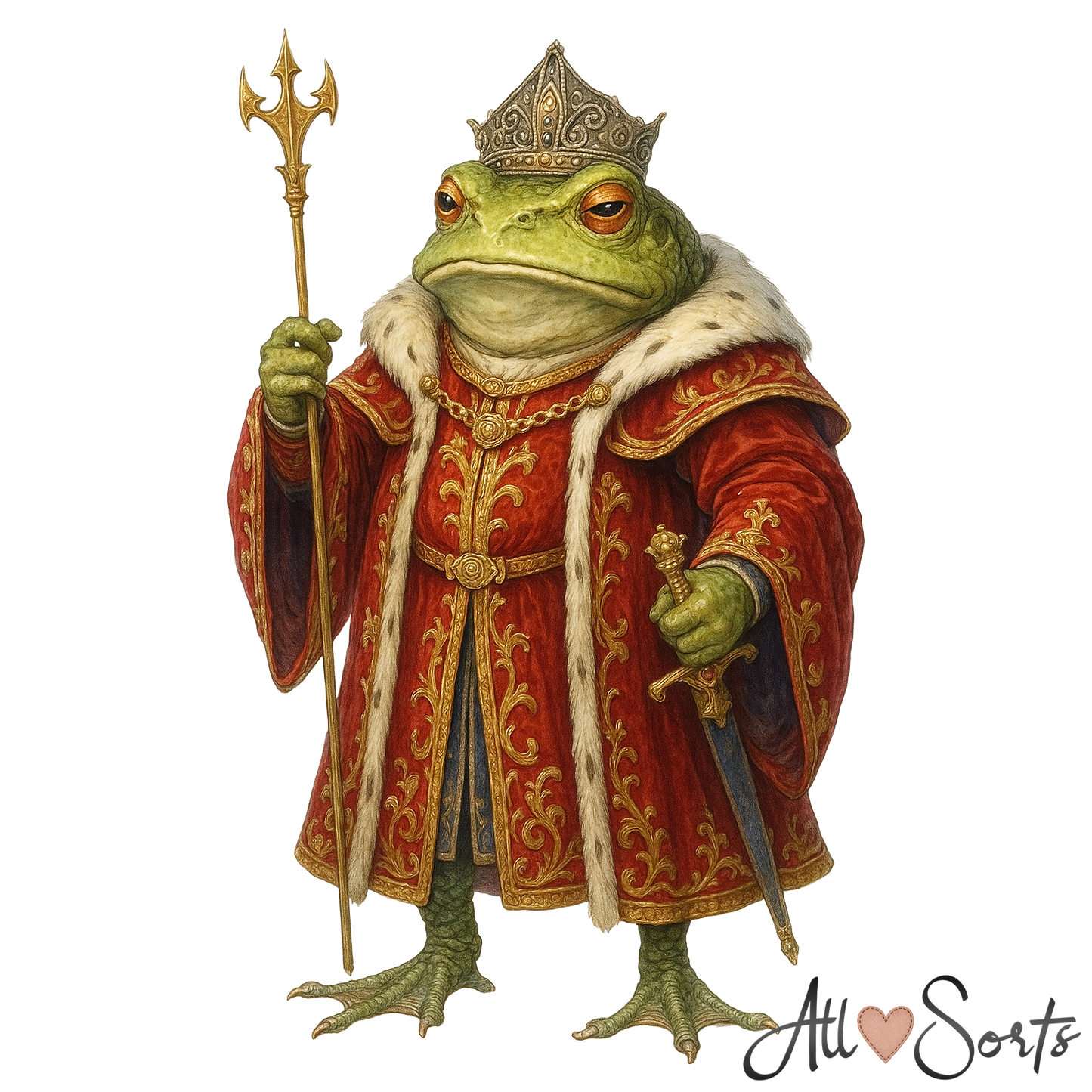 Fairytale Frogs FREEBIE Clipart Pack - 10 PNGs