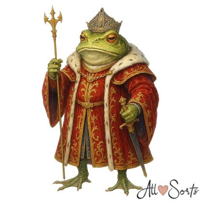 Fairytale Frogs FREEBIE Clipart Pack - 10 PNGs