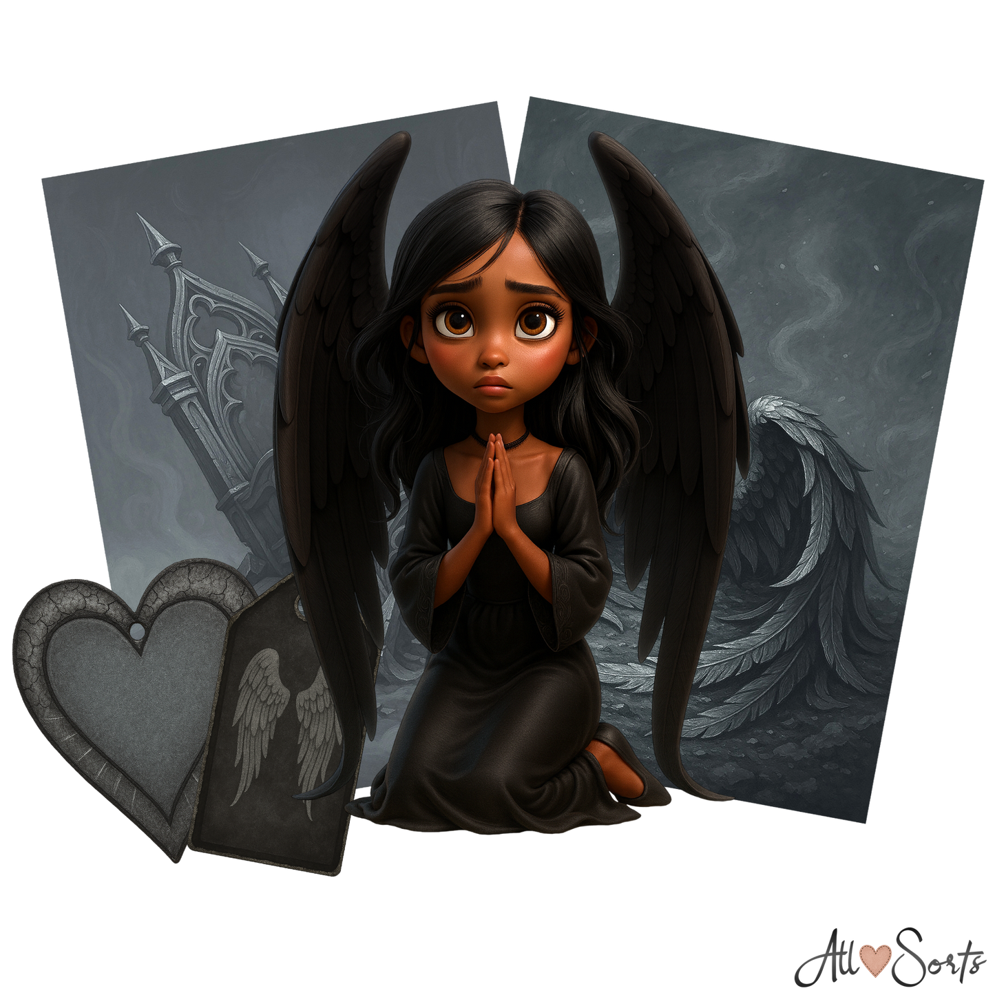 Fallen Angels Digital Scrapbook Pack - 60 Pieces
