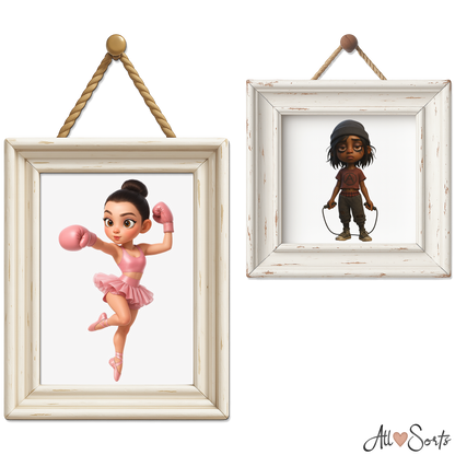 Quirky Gym Girls Clipart Pack - 50 PNGs