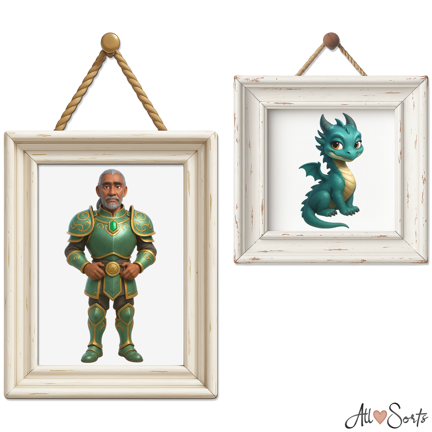 Quirky Dragons & Knights Clipart Pack - 40 PNGs