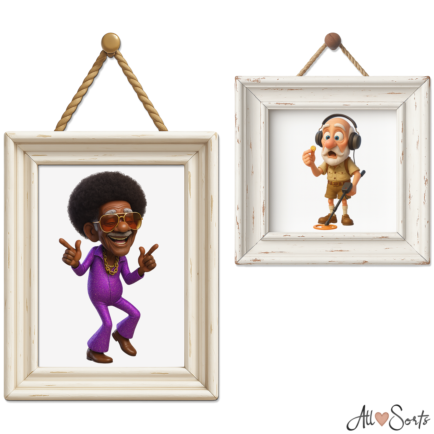 Quirky Grandpas Clipart Pack - 40 PNGs